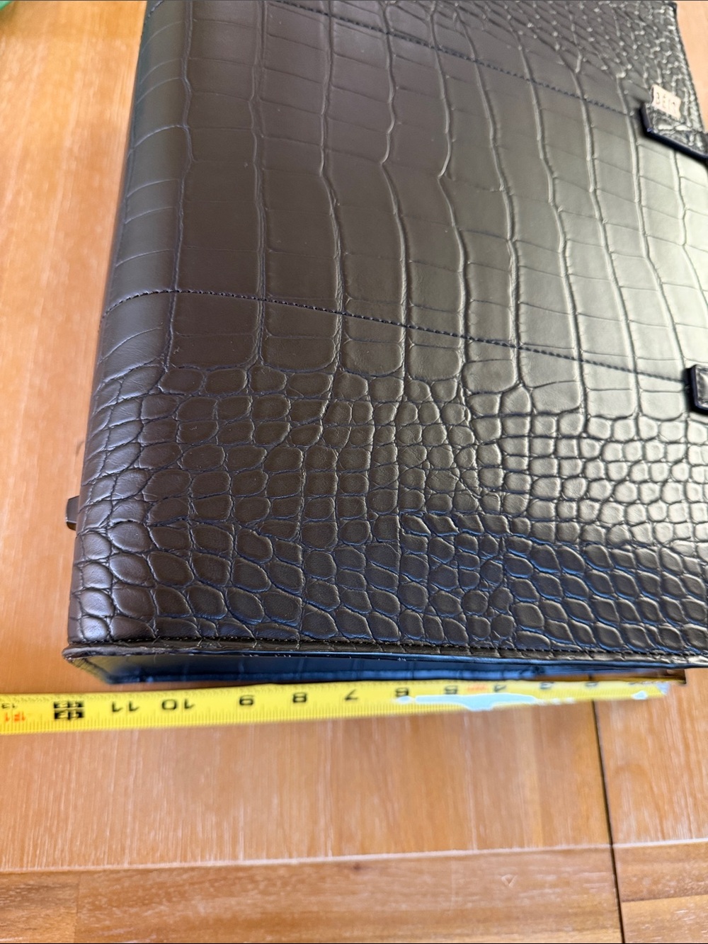 BÉIS The Work Tote in Black Croc Laptop Bag EUC Travel Bag Like New - Picture 11 of 14